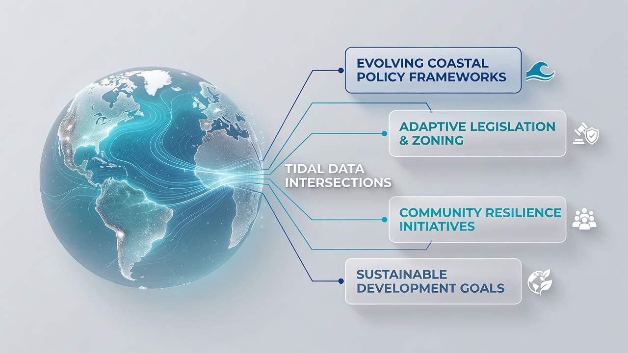 Coastal policy framework diagram showing data intersection points